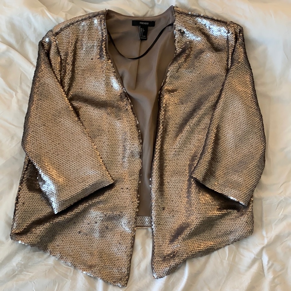 Sequin Cropped Blazer